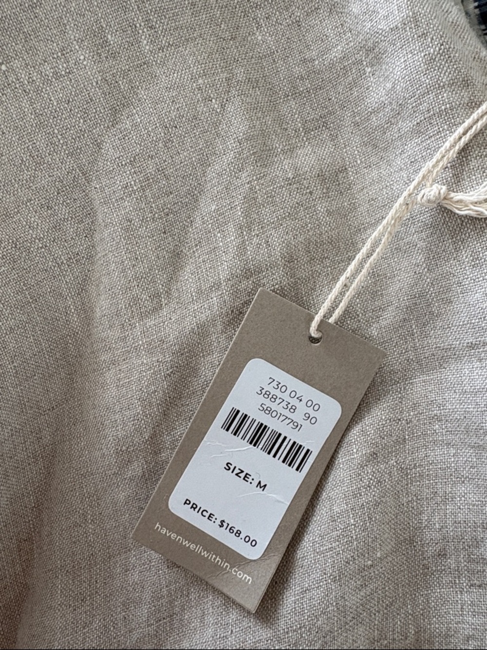 NWT Haven Well Within 100% Linen Halter Midi Dress Medium Tan - Picture 5 of 11